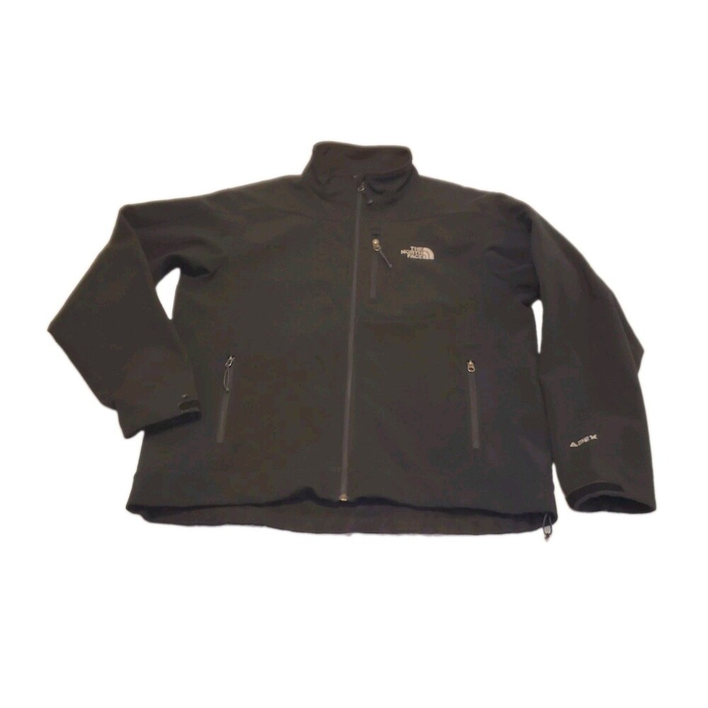 The North Face Apex Bionic Softshell Jacket Mens XL Black Fleece Lined Full Zip
